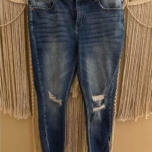 BKE Blue Distressed Skinny Jeans